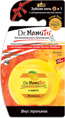 Зубная нить с натуральным маслом манго